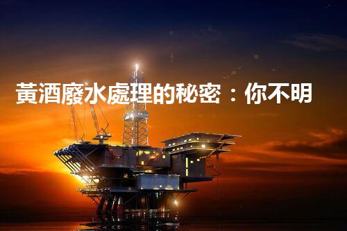 黃酒廢水處理的秘密：你不明白的環(huán)保技術(shù)突破！